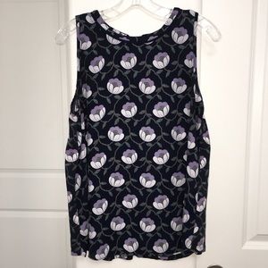 Floral Print Sleeveless Blouse